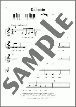 Delicate(Taylor Swift) 楽譜 ピアノ（ソロ） ダウンロード
