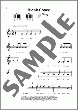 Blank Space(Taylor Swift) 楽譜 ピアノ（ソロ） ダウンロード