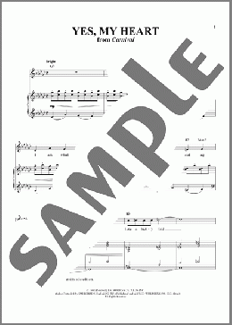 Yes, My Heart (from Carnival)(Bob Merrill) 楽譜 ピアノ & ボーカル ダウンロード