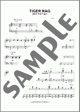 Tiger Rag (Hold That Tiger) [Jazz version](Original Dixieland Jazz Band) 楽譜 ピアノ（ソロ） ダウンロード