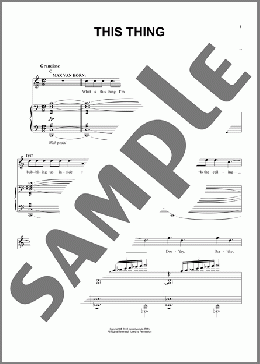 This Thing (from the musical Tootsie)(David Yazbek) 楽譜 ピアノ & ボーカル ダウンロード
