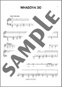 Whaddya Do (from the musical Tootsie)(David Yazbek) 楽譜 ピアノ & ボーカル ダウンロード