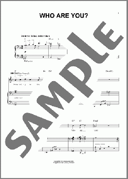 Who Are You? (from the musical Tootsie)(David Yazbek) 楽譜 ピアノ & ボーカル ダウンロード