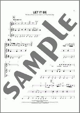 Let It Be(The Beatles) 楽譜 ウクレレ（アンサンブル） ダウンロード