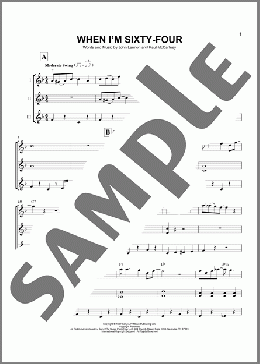 When I'm Sixty-Four(The Beatles) 楽譜 ウクレレ（アンサンブル） ダウンロード
