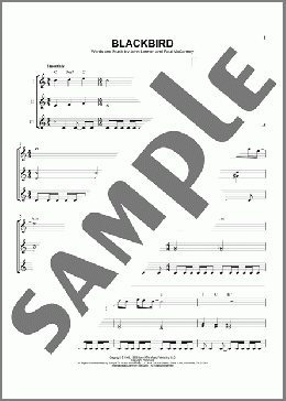Blackbird(The Beatles) 楽譜 ウクレレ（アンサンブル） ダウンロード