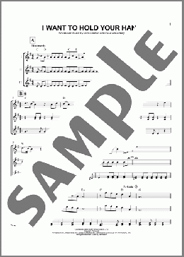 I Want To Hold Your Hand(The Beatles) 楽譜 ウクレレ（アンサンブル） ダウンロード