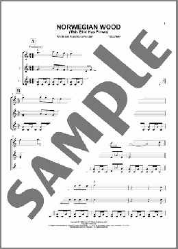 Norwegian Wood (This Bird Has Flown)(The Beatles) 楽譜 ウクレレ（アンサンブル） ダウンロード