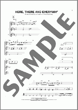 Here, There And Everywhere(The Beatles) 楽譜 ウクレレ（アンサンブル） ダウンロード