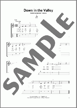 Down In The Valley(Traditional American Folksong) 楽譜 その他 ダウンロード