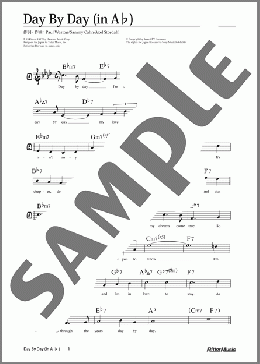 Day By Day (移調バージョン in A♭)(Paul Weston/Sammy Cahn/Axel Stordahl) 楽譜 メロディ 中級 ダウンロード