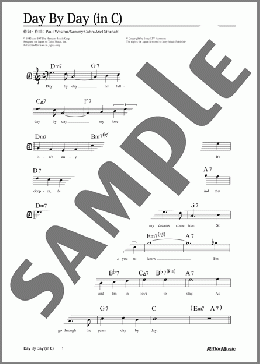 Day By Day (移調バージョン in C)(Paul Weston/Sammy Cahn/Axel Stordahl) 楽譜 メロディ 中級 ダウンロード
