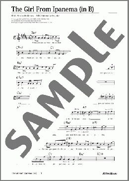 The Girl From Ipanema (移調バージョン in B)(Antonio Carlos Jobin) 楽譜 メロディ 中級 ダウンロード