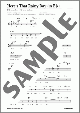 Here's That Rainy Day ～Carnival In Flanders～ (移調バージョン in B♭)(James Van Heusen) 楽譜 メロディ 中級 ダウンロード