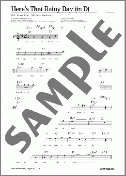 Here's That Rainy Day ～Carnival In Flanders～ (移調バージョン in D)(James Van Heusen) 楽譜 メロディ 中級 ダウンロード