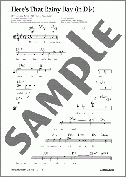 Here's That Rainy Day ～Carnival In Flanders～ (移調バージョン in D♭)(James Van Heusen) 楽譜 メロディ 中級 ダウンロード