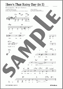 Here's That Rainy Day ～Carnival In Flanders～ (移調バージョン in E)(James Van Heusen) 楽譜 メロディ 中級 ダウンロード