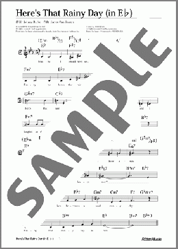 Here's That Rainy Day ～Carnival In Flanders～ (移調バージョン in E♭)(James Van Heusen) 楽譜 メロディ 中級 ダウンロード
