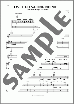 I Will Go Sailing No More (from Disney's Toy Story)(Randy Newman) 楽譜 ピアノ & ボーカル & ギター ダウンロード