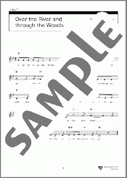 Over the River and through the Woods(川を越えて森を抜けて)(Traditional) 楽譜 メロディ ダウンロード