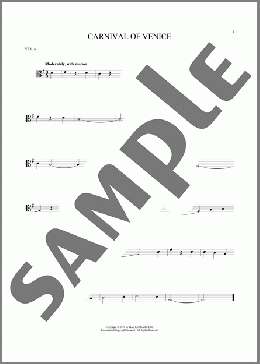 Carnival Of Venice(Julius Benedict) 楽譜 その他 ダウンロード
