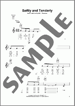 Softly And Tenderly(Will L. Thompson) 楽譜 ウクレレ（弾き語り） ダウンロード