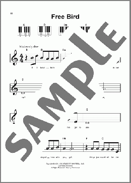 Free Bird(Lynyrd Skynyrd) 楽譜 ピアノ（ソロ） ダウンロード