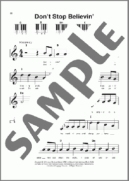 Don't Stop Believin'(Journey) 楽譜 ピアノ（ソロ） ダウンロード