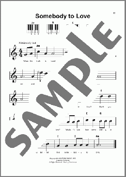 Somebody To Love(Jefferson Airplane) 楽譜 ピアノ（ソロ） ダウンロード