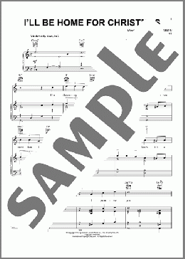 I'll Be Home For Christmas(Kim Gannon/Walter Kent/Kim Gannon & Walter Kent) 楽譜 ピアノ & ボーカル & ギター ダウンロード