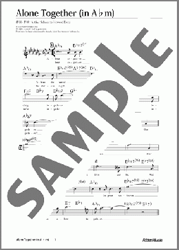 Alone Together (移調バージョン in A♭m)(Arthur Schwartz/Howerd Dietz) 楽譜 メロディ 中級 ダウンロード