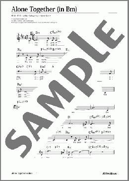Alone Together (移調バージョン in Bm)(Arthur Schwartz/Howerd Dietz) 楽譜 メロディ 中級 ダウンロード
