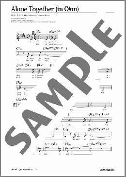Alone Together (移調バージョン in C♯m)(Arthur Schwartz/Howerd Dietz) 楽譜 メロディ 中級 ダウンロード
