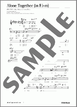 Alone Together (移調バージョン in E♭m)(Arthur Schwartz/Howerd Dietz) 楽譜 メロディ 中級 ダウンロード