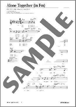 Alone Together (移調バージョン in Fm)(Arthur Schwartz/Howerd Dietz) 楽譜 メロディ 中級 ダウンロード