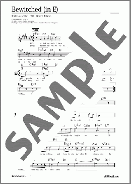 Bewitched (移調バージョン in E)(Richard Rodgers) 楽譜 メロディ 中級 ダウンロード