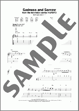 Sadness And Sorrow (from Naruto)(Purojekuto Musashi) 楽譜 ギター（ソロ） ダウンロード