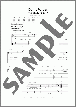 Don't Forget (from Deltarune)(Toby Fox) 楽譜 ギター（ソロ） ダウンロード