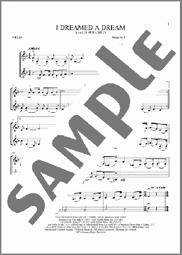 I Dreamed A Dream (from Les Miserables)(Boublil and Schonberg) 楽譜 その他 ダウンロード