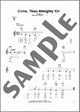 Come, Thou Almighty King(Traditional/Felice de Giardini) 楽譜 ウクレレ（弾き語り） ダウンロード