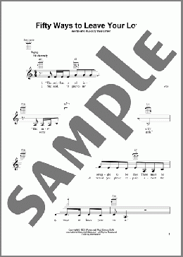 Fifty Ways To Leave Your Lover(Paul Simon/Simon & Garfunkel) 楽譜 ウクレレ（弾き語り） ダウンロード