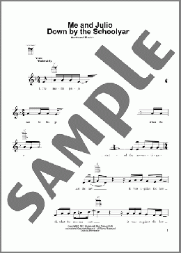 Me and Julio Down By The Schoolyard(Paul Simon/Simon & Garfunkel) 楽譜 ウクレレ（弾き語り） ダウンロード