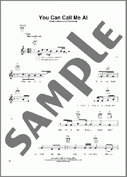You Can Call Me Al(Paul Simon/Simon & Garfunkel) 楽譜 ウクレレ（弾き語り） ダウンロード
