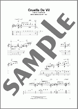 Cruella De Vil (from 101 Dalmations)(Mel Leven) 楽譜 ギター（その他） ダウンロード
