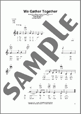 We Gather Together (arr. Eduard Kremser)(Netherlands Folk Hymn/Nederlandtsch Gedenckclanck) 楽譜 ウクレレ（弾き語り） ダウンロード