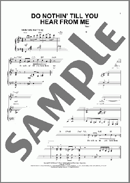 Do Nothin' Till You Hear From Me [Jazz version] (arr. Brent Edstrom)(Duke Ellington) 楽譜 ピアノ & ボーカル ダウンロード