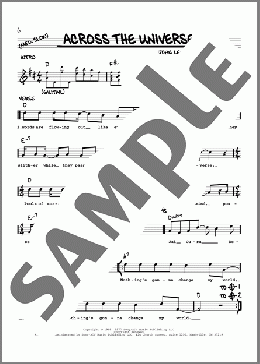 Across The Universe [Jazz version](The Beatles) 楽譜 その他 ダウンロード