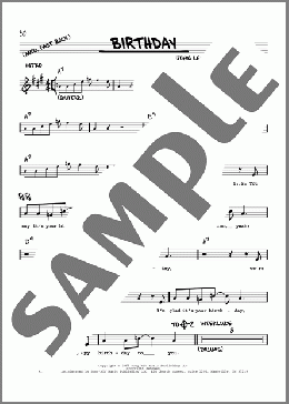 Birthday [Jazz version](The Beatles) 楽譜 その他 ダウンロード