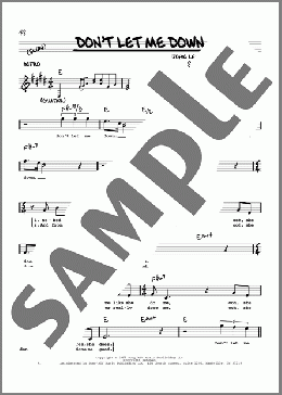 Don't Let Me Down [Jazz version](The Beatles) 楽譜 その他 ダウンロード