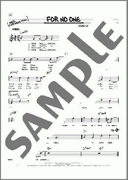 For No One [Jazz version](The Beatles) 楽譜 その他 ダウンロード